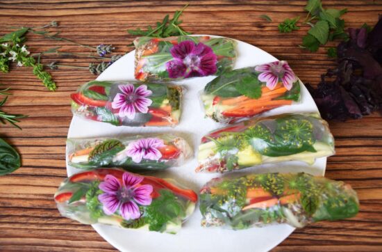 Bild von 7 angerichteten Sommerrollen