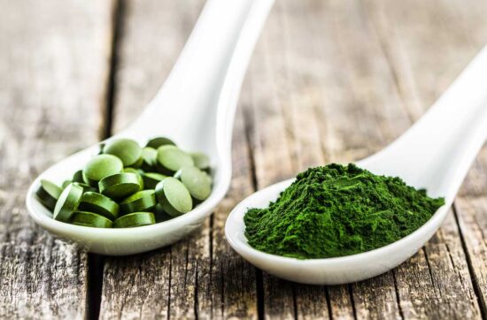 Chlorella Pulver und Presslinge