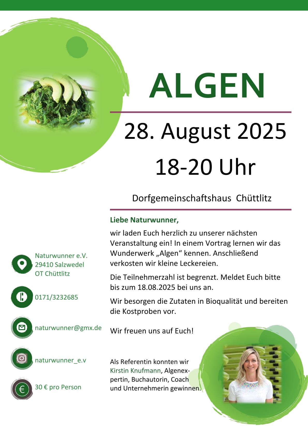 Wunderwerk Algen | Vortrag