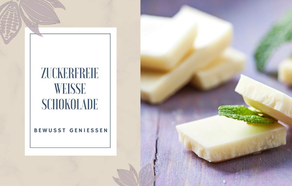 Banner für zuckerfreie weiße Schokolade